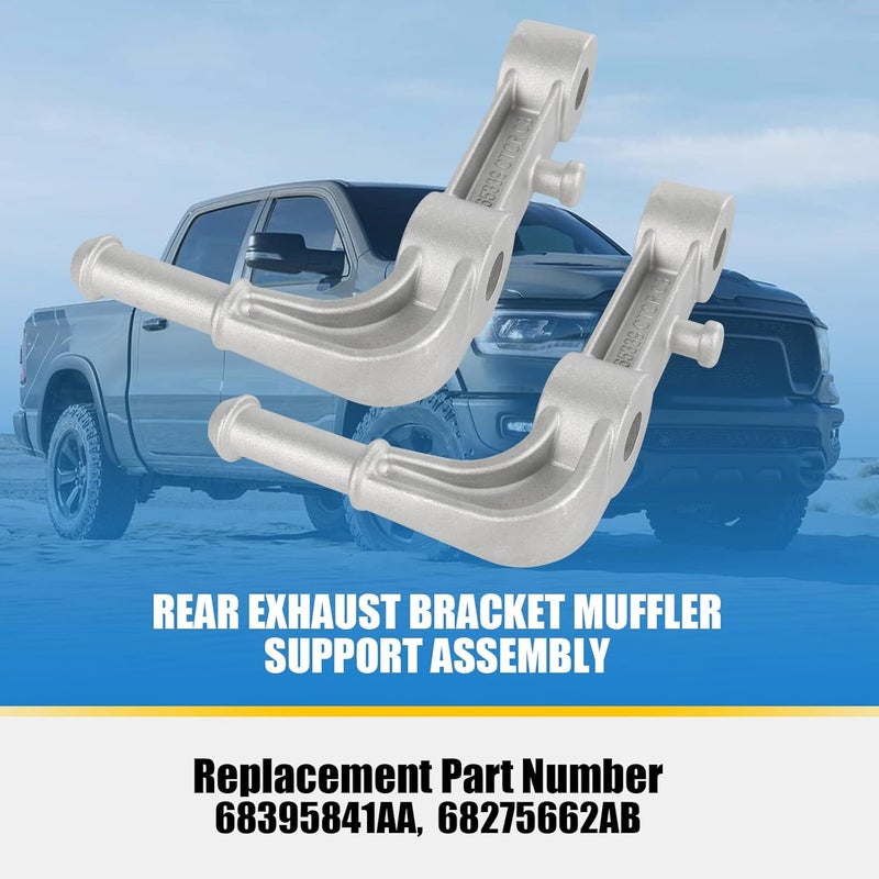 RALZAOTO Rear Left/Right Exhaust Bracket Muffler Support Assembly Compatible with Dodge Ram 1500 5.7L 6.2L 2019-2024 Exhaust Bracket Driver Side & Passenger Side Replace 68395841AA 68275662AB - Image 2